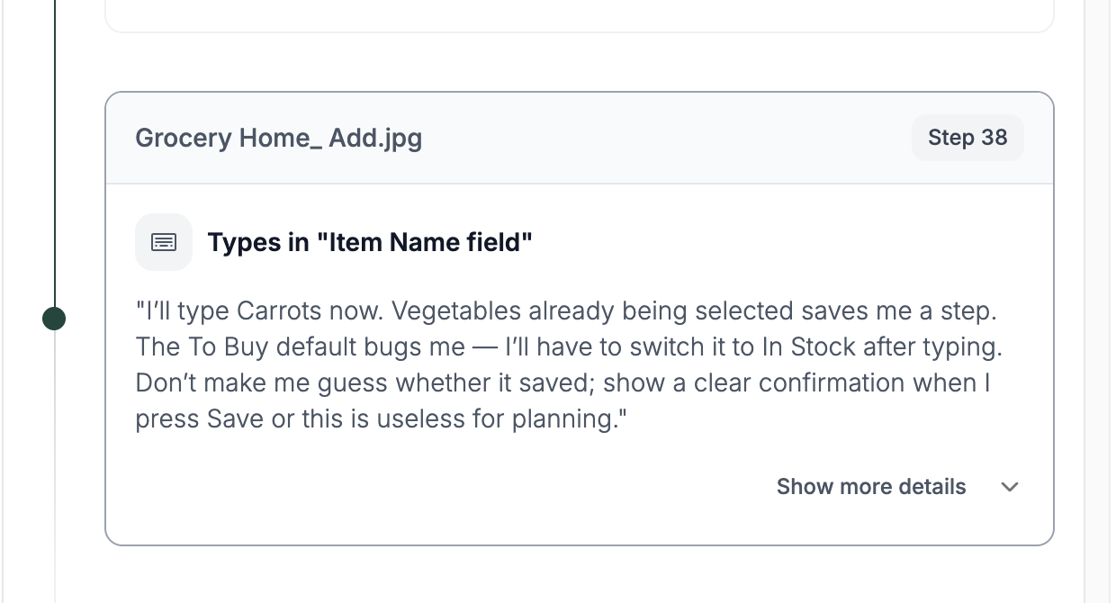 User story, To Buy default bugs me, I'll have to switch it to In Stock after typing